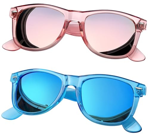 Joopin Lunettes de Soleil Polarisées Rétro Classique Protection UV400 | Anti-Reflets, Monture Carrée Ultra-Légère et Durable, Style Tendance Vintage Homme Femme pour Conduite Voyage Courir