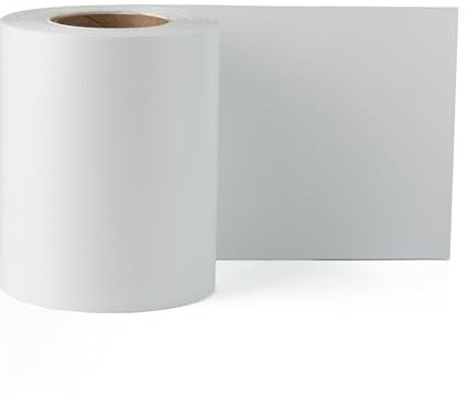 Electronicx Strisce frangivista in PVC bianco (RAL 9003), per recinzioni, a doppia asta, 35 m x 19 cm, 450 g/m², resistenti ai raggi UV, opache, incluse 20 clip di fissaggio