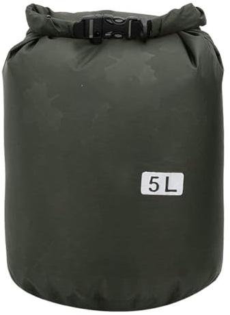 equlup Outdoor Dry Bag, Waterproof Barrel Dry Bag Storage Foldable Carrying Bags PVC Outdoor Keeps Gear Dry for Camping Hiking Beach Kayak (5L)