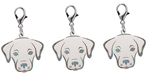 TOGEVAL Personalisierte Hunde-Sulies für 3 Stück kreative Schriftzug Hundemarken Welpen Namensschilder