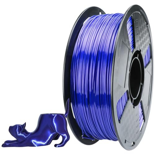 CC3D Seidiges TPU-Filament, Königsblau, 1,75 mm, 1 kg, 3D-Druckmaterialien, FDM, flexibles TPU-Seiden-Filament für 3D-Drucker, 57D TPU, härter als 98A Seide, TPU-Filament