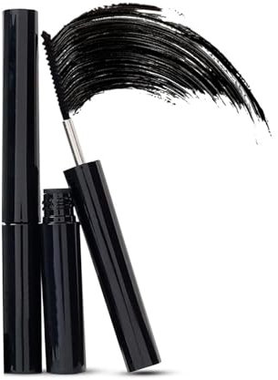 Mascara Curling, schwarze Wimperntusche für schwarze Wimpern, extra dünn, super geschwungene Volumenwimpern, lang anhaltende Form und nicht leicht zu verformen, sehr schöner Bürstenkopf, 5 g (1PC, #)