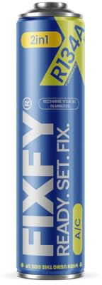 FIXFY 2 in 1 - Sostituzione per gas R134a con olio - Kit aria condizionata 500ml per auto riempimento aria condizionata auto 1995-2016