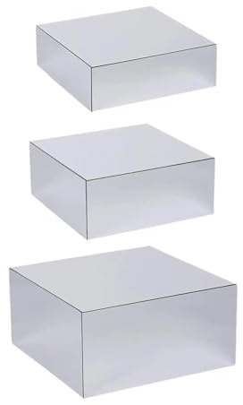 Rialzi per Buffet Alzate for buffet, feste, tavoli, panetteria, pasticceria, versatile, specchio for pane, decorativo, banchetto nuziale, caramelle, torte, espositori per Torte, Dessert(3pcs)