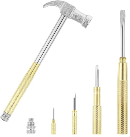 Martelletto - Martello Corto,Cacciavite Antiscivolo Mazzetta Attrezzo Resistente per Forgiatura Creazione di Gioielli Lavorazione dei Metalli Falegnameria Edilizia Campeggio