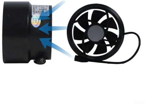 Ventilador de conducto de 12 V, extractor en línea, apertura de escape de 100 mm y 110 mm, para baño, oficina, cocina, sala de cultivo, tienda de campaña (entrada de aire)