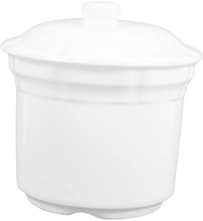 DECOMELODY Olla De Estofado De Cerámica Con Tapa Práctica Olla De Cerámica Hogar Para Tazones De Sopa y Guiso