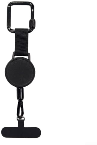 Retractable Steel Cable Cell Phone Lanyard with Anti Theft Locking Mechanism for Secure and Hands Phone Carrying