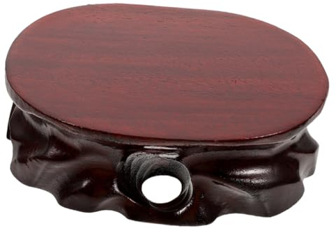 HEALEEP Wooden Buddha Stand Plant Riser for Succulent Pots and Fish Bowls Rustic Home Decor Base Display Pedestal for Vases Teapots and Ornaments Craft Display
