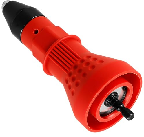 Didiseaon Adattatore per Rivetto per Trapano Elettrico Connettore di Conversione per Rivettatrice Elettrica Accessorio in Plastica Rossa per Lavori di Rivettatura Precisi e Versatili