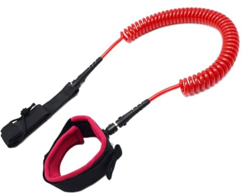 MeevrgR Correa de SUP en espiral con clip de liberación rápida, cordón de cinta en espiral para tablas de surf y barcos, 3,05 m de longitud, 7 mm de diámetro, material TPU