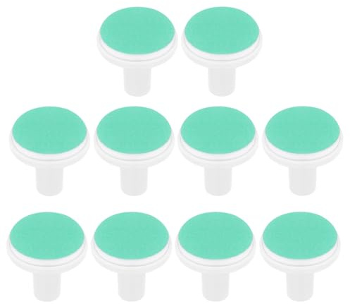 STAHAD Lot de 10 Têtes de Rechange pour Lime à Ongles Bébé Électrique, Tampons Doux Verts Adaptés aux Garçon et Filles Dès 12 Mois, Accessoires Universels pour Entretien Sécurisé