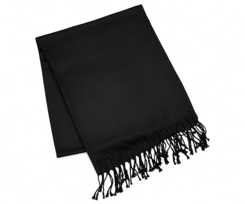 RUGOES Luxury Travel Shawl – Lightweight Soft Wrap for Flights, Trains & Commutes, Versatile Blanket Scarf for Travel & Daily Use (Black)