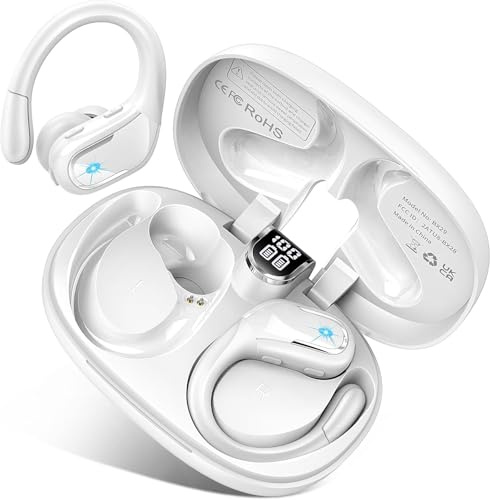 Ecouteurs Bluetooth sans Fil Sport, 75Hrs Écouteurs Bluetooth 5.4 avec Stéréo HiFi, 2026 Oreillette sans Fil avec 4 ENC Appel Réduction Antibruit Mic, IP8 Étanche oreillette bluetooth pour Android/iOS