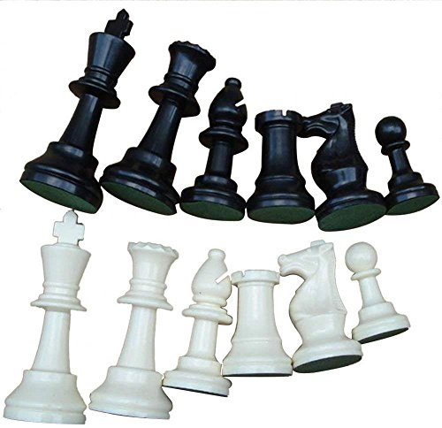Scfiguren,Scfiguren Groß,Scspiel nststoff,Scfiguren Holz,nststoff Scspiel Ersatz Für Internation Turniere Schwarz Und Weiß 32 Stück Insges(77 Mm Ist Der Große)