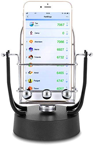 Ejoyous Balançoire de Téléphone Automatique, Portable Step Swing Téléphone à Mouvement avec Câble USB et 4 Piles AA (Non Incluses) pour Téléphone Mobile WeChat