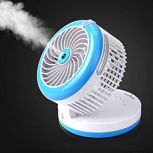 Ventilateur mural Ventilateur Électrique, Petit Climatiseur de Bureau de Charge avec Dortoir de Pulvérisation, Bureau D'étudiant Bureau Haute Puissance Éolienne USB Petit Muet Réglable Ventilateur Ven