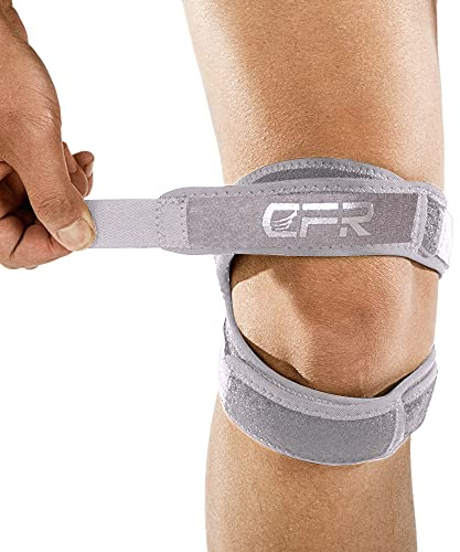 FITTOO-Kniebandage mit Offenem Patelladesign und Zwei Verstellriemen zur Schmerzlinderung und zum Knieschutz bei Allen Sportarten, Einheitsgröße und Unisex, Links und Rechts