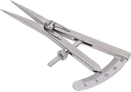 Marking Gauge Leather Adjustable Mini Edge Press Tool Spring Dividers for DIY Leather Craft Working Pitch(Screw Lock Type)