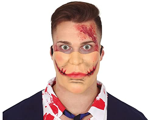 Halbmaske Mund Wunde Schnitt Halloween Horror Kostüm-Zubehör Joker Maske