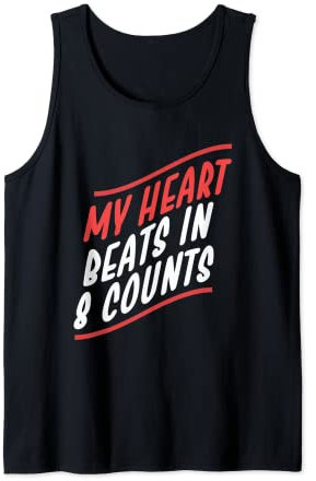 Mein Herz schlägt in 8 Zählungen | Cheerleader | Cheerleading Tank Top