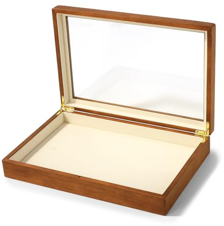 Oirlv Bois Massif Grand Boîte à Bijoux,Organiseur à Bijoux, | Boite Cadeau Bijoux,Pour La Saint Valentin,Anniversaire,Noël(Blanc Crème)