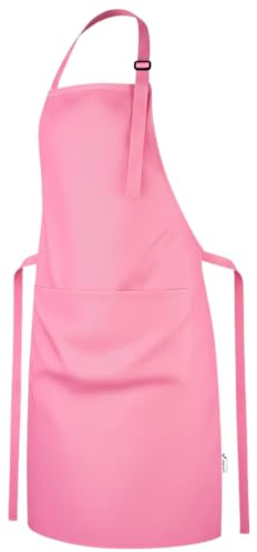 Viamart® Premium Kochschürze für Damen & Herren - Küchenschürze & Grillschürze BBQ - Verstellbar mit Langen Bändern & Schnalle - 3 Große Taschen - Waschbar 60°C