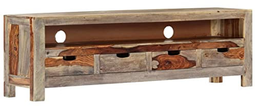Homgoday Mobile TV, Mobiletto Basso Contenitore per Soggiorno, Camera da Letto e Sala da Pranzo, in Legno Massello di Palissandro, 130 x 30 x 40 cm