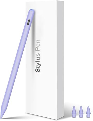 Pencil 2. Generation für iPad: Magnetisch Laden (Air 4/5, Mini 6, Pro 11/12.9) + USB-C Schnellladung - Neigungs und Palmabweisung Stift für iPad 6-11, Pro 11/12.9 M4, Air 3-5/M2/M3, Mini 5/6(Weiß)