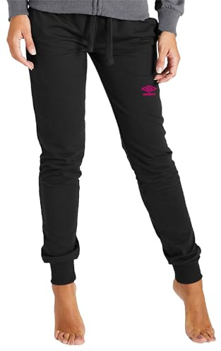 Umbro - Pantaloni Felpati della Tuta Lunghi, Joggers in Caldo Cotone per Donna, Sportivi Ideali per Casa, Palestra, Corsa, attività Sportiva, Jogging e Tempo Libero