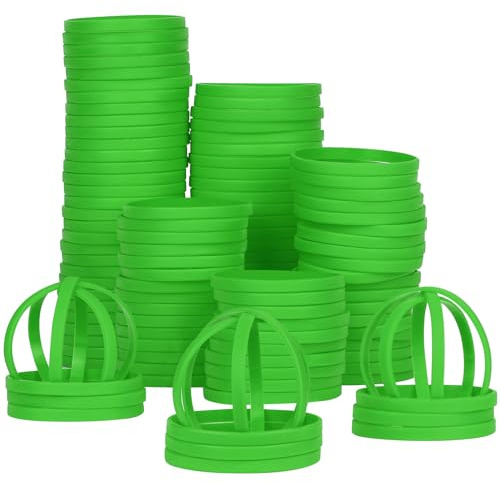 LVNRIDS 100 st silikonarmband gummiarmband 17,8 cm längd sport elastiskt armband armband storpack gåvor för pojkar flickor lärare student fest grön