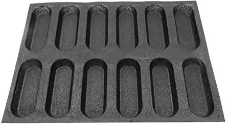 Persistence Moules à Pain FrançAis PerforéS AntiadhéSifs à 12 Trous en Silicone pour, Moules à Hot-Dog, Moule à Pain pour Tapis de Cuisson