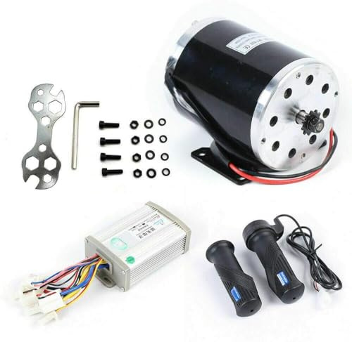 Elektromotor Set, DC 36V Elektro Scooter Bürstenmotor, 800W Bürstenmotor Motor Controller Steuereinheit Mit Regler für Elektro Scooter Go-Karts Fahrräder