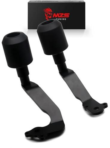 MZS Motorcycle Frame Sliders, Falling Crash Protector Guards No Cut Kits Black Compatible with YZF R3 YZF-R3 2019 2020 2021 2022 2023 2024
