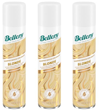 Bellery Blonde Dry Shampoo - Shampoo Secco Spray per Capelli Biondi - Aiuta a Nascondere Ricrescita e Capelli Grigi - Fragranza Fruttata e Delicata - 200ml