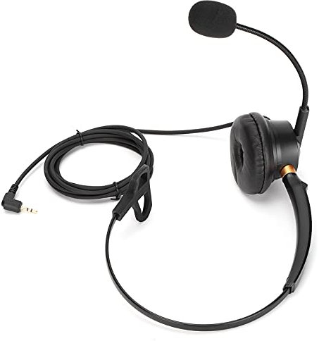 Aramox H600-2.5 Telephone Headset, 2.5mm Single Ear Customer Service Headphone with Noise Reduction Microphone for Business, Call Center, Conference Calls, Dictation
