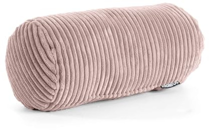 mokebo Nackenrolle mit Cordbezug 'Das Nickerchen' (17,5x17,5x37 cm) Made in Germany, gemütliche Kissenrolle, Zierkissen, Dekokissen, Sofakissen, Rückenkissen, Lesekissen oder Knierolle in Rosa