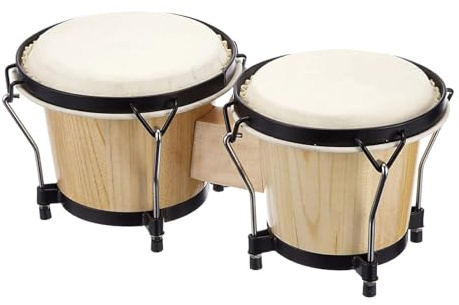 Bongos för barn trä, handtrumset för vuxna, 6 tum och 7 tum bongos för barn vuxna nybörjare, pedagogiska slagverksinstrument