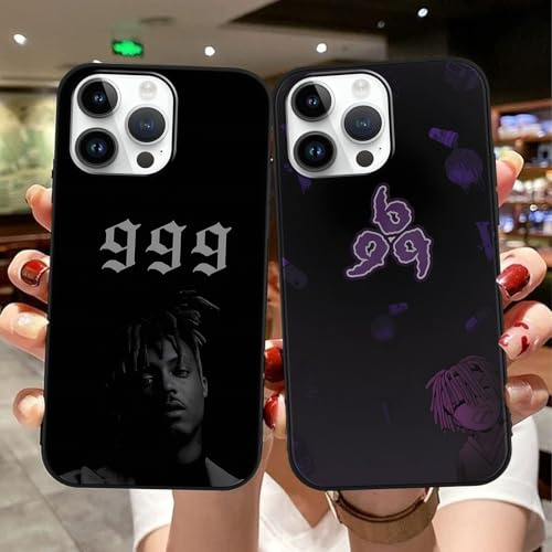 Yimctoie 2 Stück Juice Wrld Handyhülle für iPhone 13 iPhone 14 Hülle 6,1,Mode Cool Rapper Sänger Muster Design Case Silikon Stoßfest Bumper Schutzhülle für iPhone 13 iPhone 14,Cute