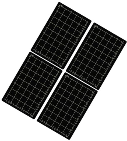 OSALADI 4pezzi Tappetino da Taglio Magnetico con Motivo Griglia Realizzato in Gomma e Ferro per Fustellatura Goffratura e Artigianato con Fondo Antiscivolo per Superficie Lavoro Stabile