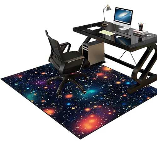 Tkuhknag Gaming Protector de Suelo, Alfombra para Silla de Oficina, Protector Suelo Silla Ruedas, 90 x 120 cm Alfombrilla para Silla Gaming Grande, Alfombrilla de Protección para Suelos Duros