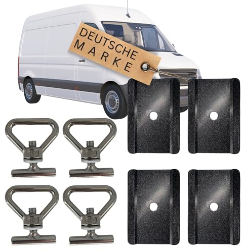 Zurrösen Schienen Abdeckungen passend für Mercedes Benz Vito V-Klasse W447 | Viano W639 Ladungssicherung Ösen Befestigungsset Zubehör Camping Ausbau