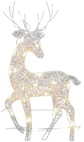 Decorazione Natalizia a Forma di Renna illuminata per Esterni, con Renna Natalizia a LED, Impermeabile, per casa, Giardino, Prato