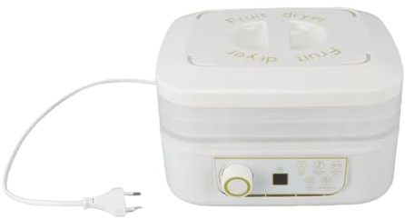 NOENNULL Essiccatore Elettrico per Frutta a 3 Livelli, Vassoio Multifunzione per Disidratatore Alimentare Macchina per Idratatore da 160 W Temperatura Regolabile per Essiccare Frutta,