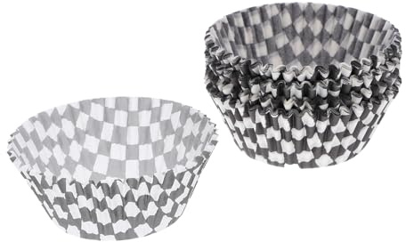 BESPORTBLE 100 Caissettes à Cupcakes en Papier Noir et Blanc Moules à Muffins Résistants à la Chaleur Antiadhésifs et Anti-Graisse pour Pâtisserie Maison et Professionnels