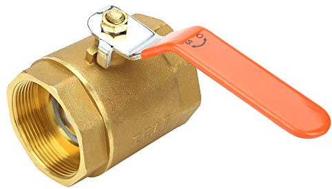 Fafeicy Kugelhahn DN50 Messing, Rostfrei, Langlebiges Absperrventil für Wasser, Öl, Gas, Schnelles Öffnen und Schließen, Kompakte Struktur, Kleine Größe, Geringes Gewicht,
