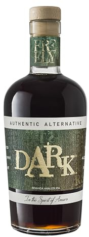 Dark Freely Amaro Analcolico 0%, Digestivo Analcolico Italiano Premium 700 ml, Amaro Botanico con Erbe, Radici e Scorze di Agrumi, Cocktail Analcolici e Dopo Pasto