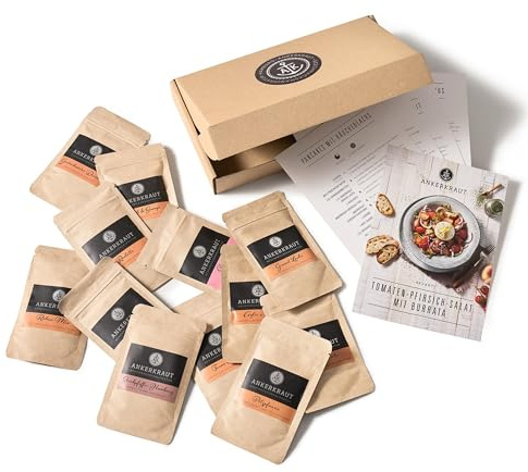 Ankerkraut Best of Ankerkraut Probier-Set – Gewürz mit 12 Gewürzmischungen & 5 Rezeptkarten – Geschenkidee für Grillen, Kochen & BBQ – Gewürze ohne Zusatzstoffe – Made in Germany