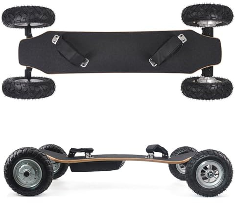 All-Terrain-Skateboard Elektrisches Skateboard, Robustes Longboard mit Handbremse, geländegängig für Einsteiger und Profis Square-Corners