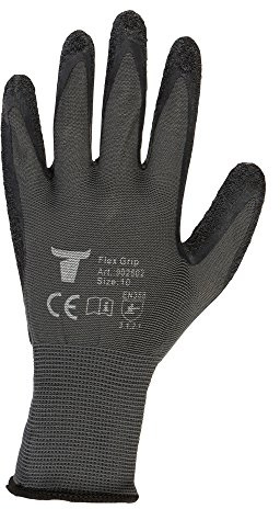 STIER Montagehandschuh, 12 Paar, Flex Grip, Größe 10, hochwertige Naturlatexbeschichtung, Exzellentes Tastgefühl, Schutz vor Flüssigkeiten & Kälte, hohe Atmungsaktivität